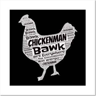 Chickenman Black and White Posters and Art